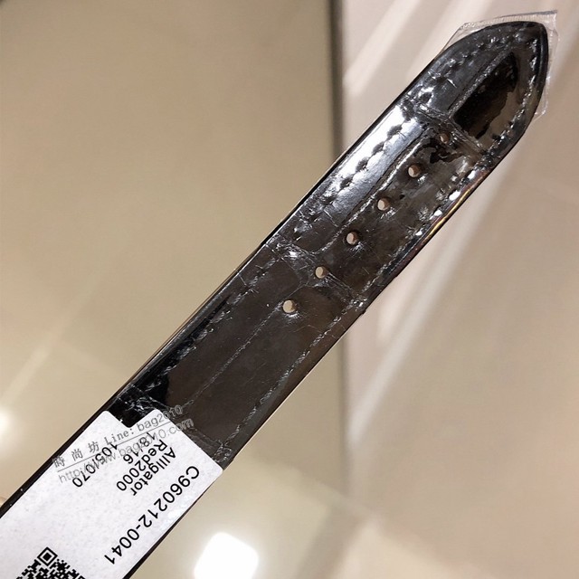 蕭邦情人限量版-躍動的心石英鱷魚皮女士腕表 蕭邦快樂鑽系列女表  gjs2236